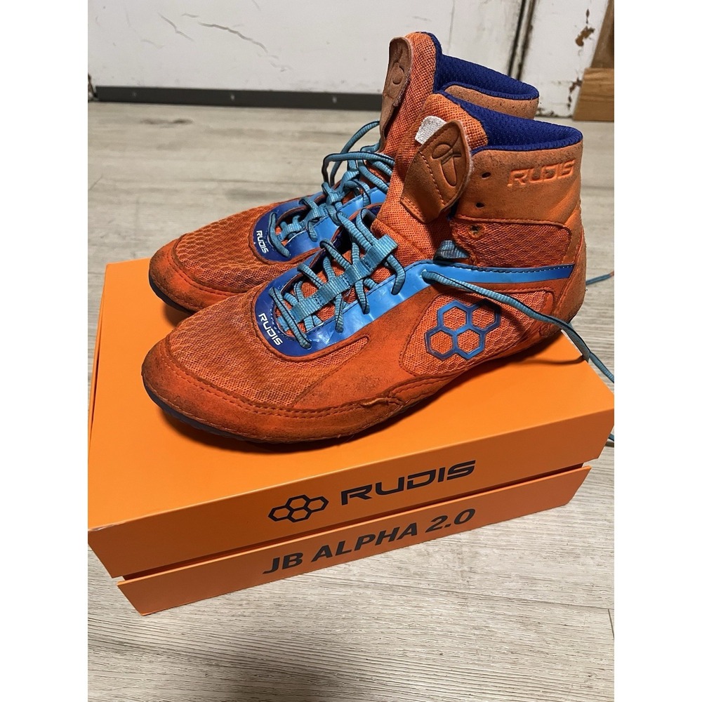 RUDIS JB Alpha 2.0 Wrestling Shoes Orange size 11‎ Men's Rare